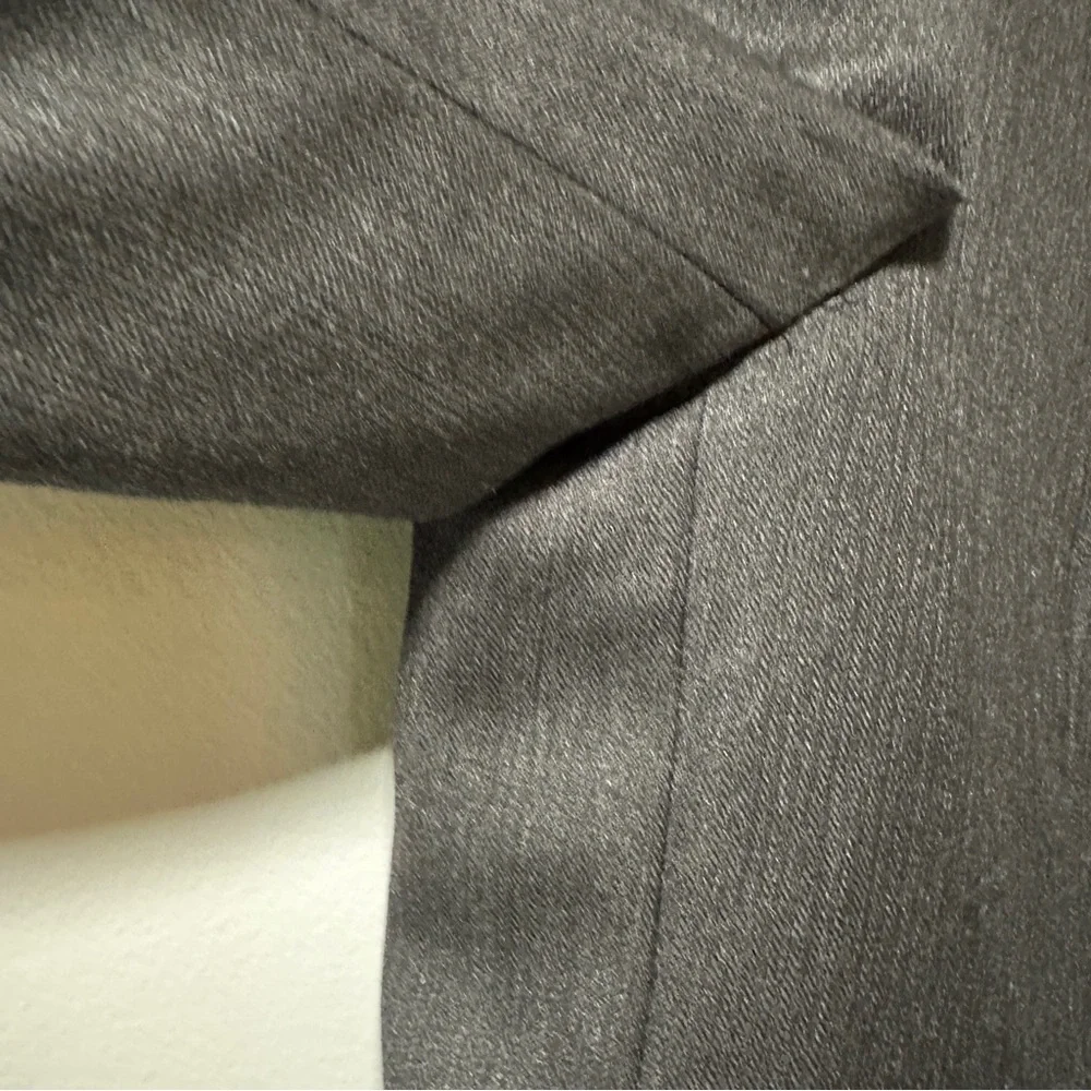 Nino Fenzi Italian Merino Wool Gray Lined Sport Coat Jacket Mens Size 44R Career